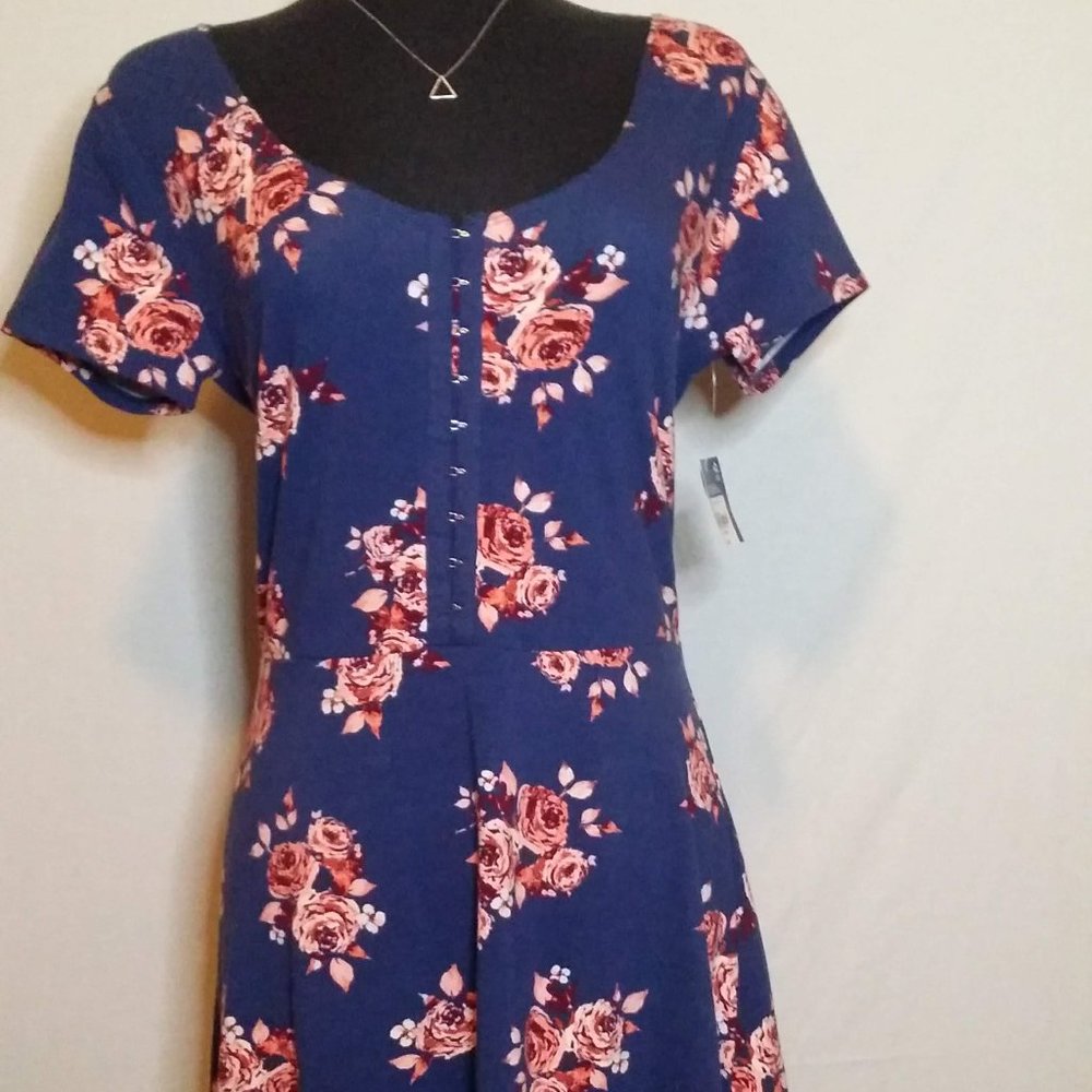 Blue Floral print dress